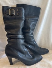 MATISSE BLACK LEATHER KASHA PULL ON SLOUCH BO...
