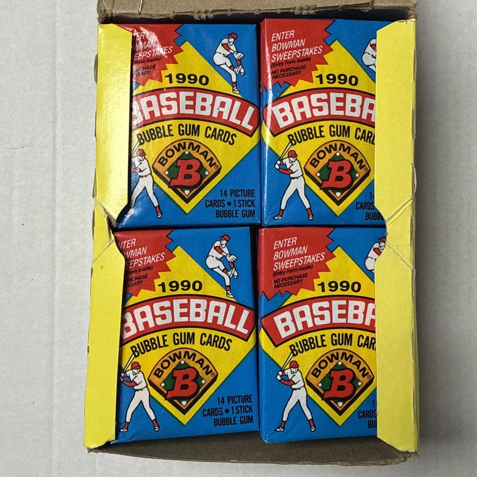 1990 Bowman Base Wax Box 36 Sealed Packs Thomas? Sosa? Ripken? RCs & Griffey jr? - Image 2 of 3