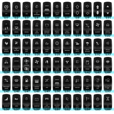 #ad Rocker Switch Cover Replaced Laser Etched Cap ONLY Car Marine Boat Waterproof $26.99