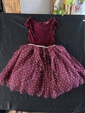 Zunie Girl Sz 6/7 Fit  Flare Special Occasion Mesh Skirting Holiday Dress