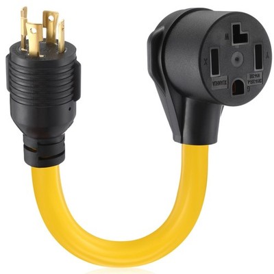 NEMA L14-30P to 14-30R 30 Amp Dryer Generator Adapter Cord 4 Prong L14-30P Lo...