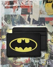 New BATMAN Logo Wallet Credit CARD HOLDER Faux leather BAT SIGNAL Superhero
