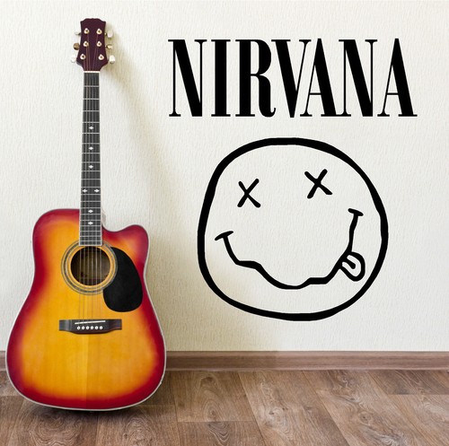 nirvana logo band face kurt cobain vinyl wall art sticker decal