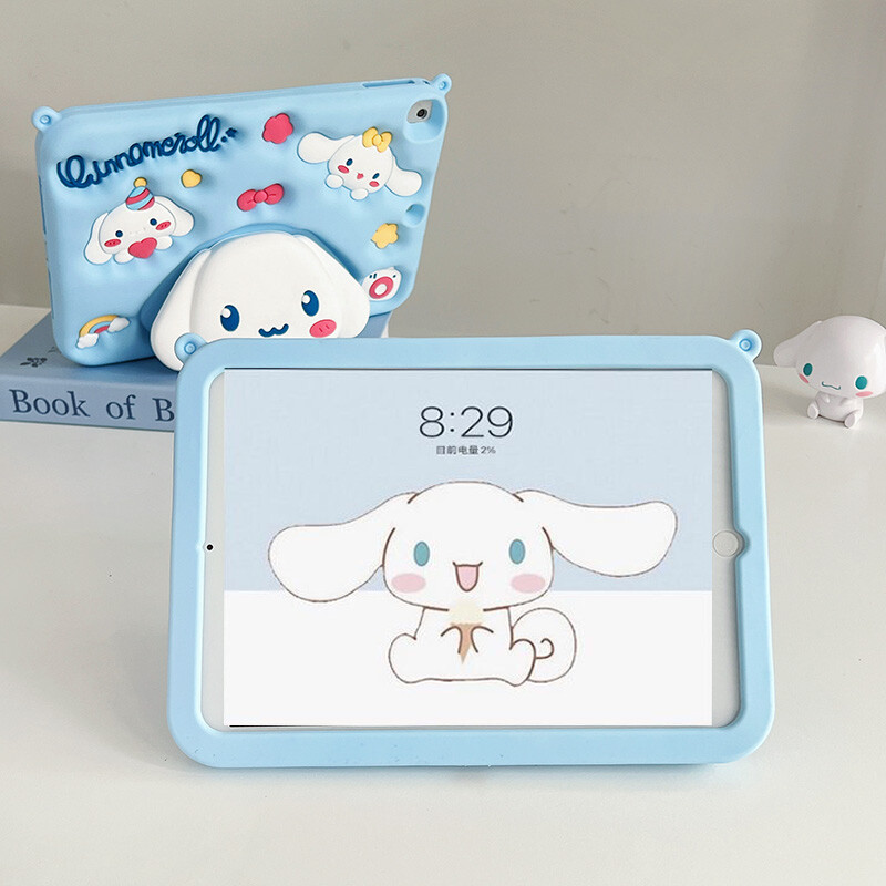 Cinnamoroll Silica Gel Soft Add Lanyard Bracket TabletCase For