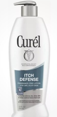 Curel Itch Defense Fragrance Free Lotion For Dry Itchy Skin 13 Ounce Pack of 2