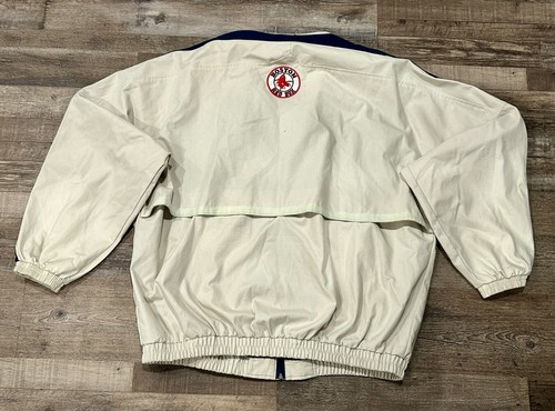 Vintage 90's Boston Redsox Pro Player khaki embroidery Jacket Mens size XXL - Picture 8 of 11