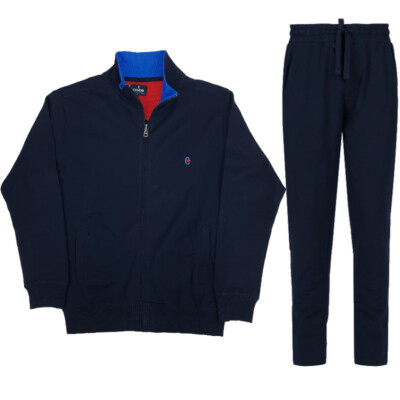 Tuta da Uomo Completa Garzata Zip Cotone Leggera Taglie Forti XXXL 4XL 5XL  6XL