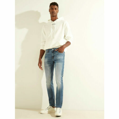 GUESS Vaqueros Denim Moda Hombre Miami Skynny Algodón Stretch M0YAN1D4322 - Imagen 6 de 7