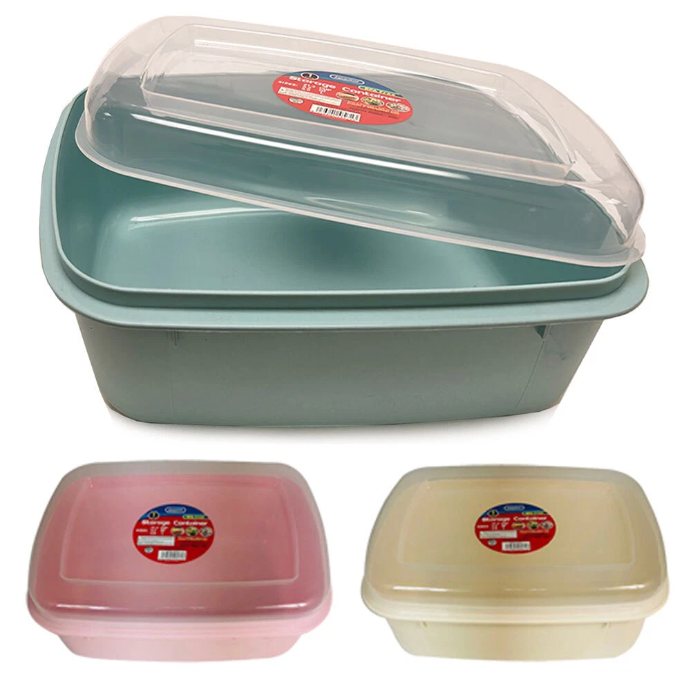 2 Pack Large Food Storage Container W/ Lids 5L Refrigerator