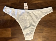 NWT VTG Victoria's Secret Panties Thong 100 Cotton Signature Low Rise LARGE