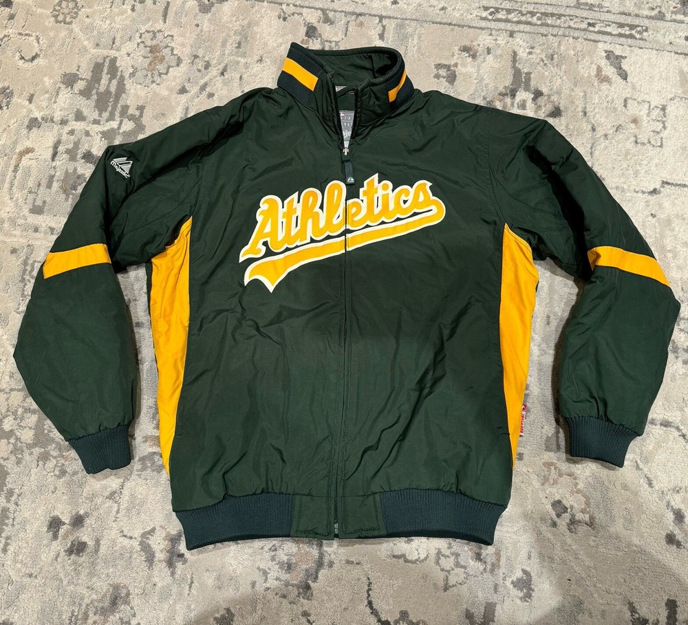 Oakland Athletics A's MLB Dugout Jacket  Authentic Collection Majestic Youth L