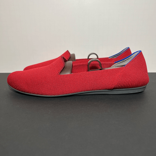 Womens ROTHYS The Loafer Dark Red Slip On Flat Shoes / Size 10.5 - Picture 3 of 8