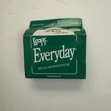 L’eggs Everyday Regular Pantyhose Sheer Toe Off Black Size Medium 14400 SMB 08