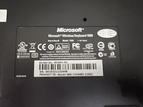 Microsoft Wireless Keyboard 1000 Optical Mouse 2000 Desktop Receiver 3.1 - Picture 6 of 8
