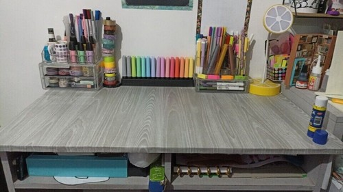 Grey Wood Effect Vinyl Adhesive Contact Paper PVC Waterproof Wallpaper Furniture - Picture 10 of 15