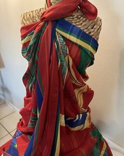 Vintage Franco Laurenti Tropical Print Extra Large Scarf, Beach, Vacation