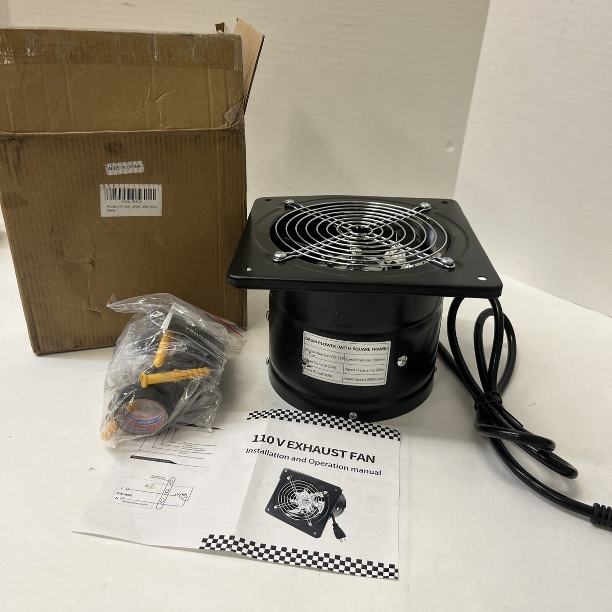 Drum Blower With Square Frame Model:FD-150 | eBay
