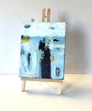 Original Abstract Art painting canvas 8 x 10 signed Modern Wall hanging OOAK