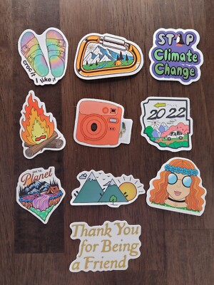 STICKERS x 10 Stop Climate Change Travel Positive Affirmations Journal D28C