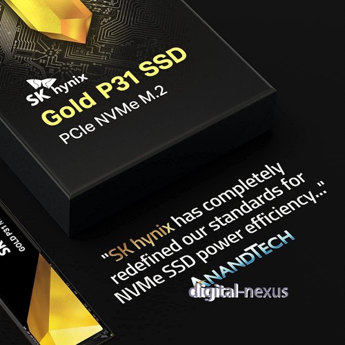 SK Hynix Gold P31 1/2TB PCIe NVMe Gen3 M.2 2280 Internal SSD, Up to 3500MB/S - Photo 3/5