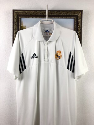 Vintage 90's Adidas Real Madrid Football Train Soccer Jersey Mens