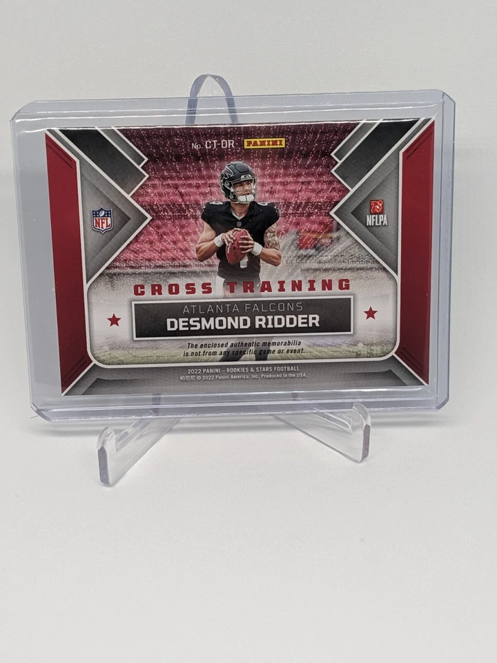 2022 Rookies & Stars Desmond Ridder RC Cross Training Dual Patch /249 Falcons - Image 2 of 2