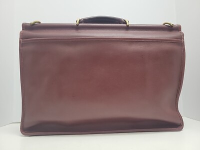 Vtg Coach Beekman Leather Briefcase Messenger Bag Brown