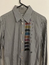 Vintage Moschino Shirt Men  s Gray Stripe Hand Painted Shirt Archival