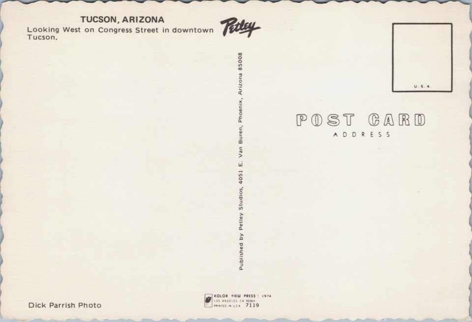 Tucson AZ 1974 Congress St Navajo Trading Post Rugs Silver Woolworth's