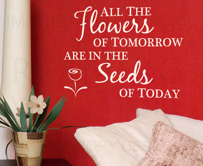 Wall Decal Vinyl Sticker Art with Removable Flower Design IN07