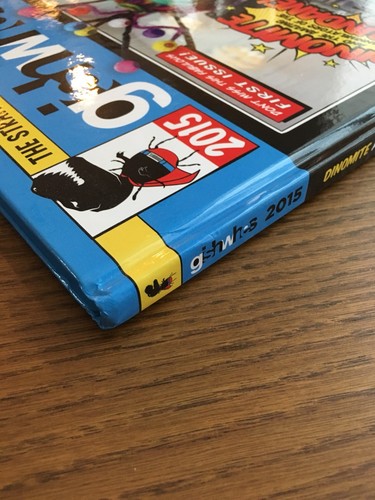 gishwhes yearbook 2015 and bumper sticker - misha collins