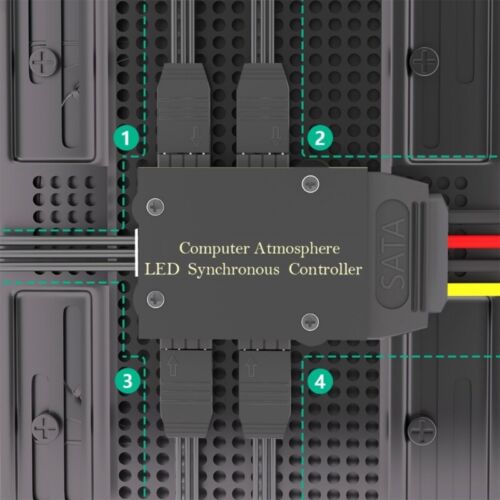 Gaming ARGB Light Controller,Fan LED Controller with USB2.0 9Pin Cable Wire - Picture 4 of 8