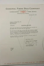 1929 Lamson Goodnow General Fibre Box Co Springfield MA Corrugate Ephemera L956H