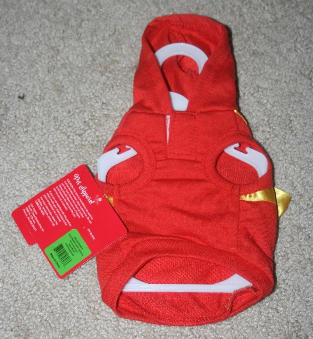 NEW Petco Holiday Pet Apparel Merry Christmas Hoodie Size XS Red w/Yellow Bow eBay