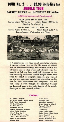 1955 Miami And Miami Beach Fold Out Sightseeing Handbill - Wylly's & Davis Tours - Bild 4 von 8