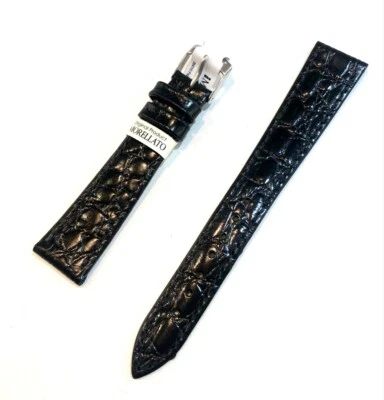 Cinturino Orologio da Uomo MORELLATO in Pelle Stampa Cocco NERO piatto 16 18 20