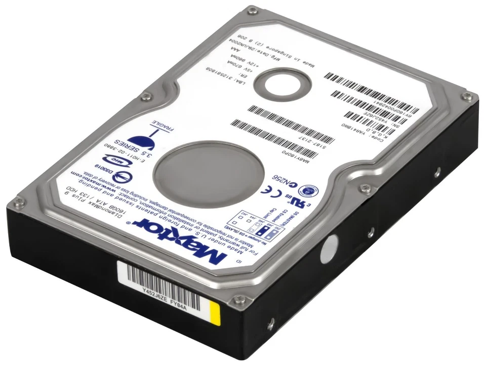 Disco Rigido Maxtor Diamondmax Plus 9 6Y160P0 160GB 7200U/Min 8MB Ata 3.5 " Zoll - Immagine 3 di 3