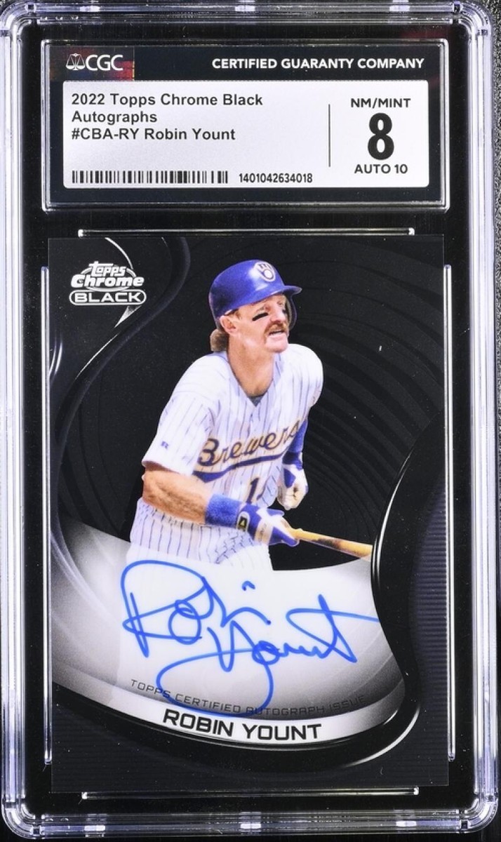 2022 Topps Chrome Black #CBARY Robin Yount CGC 8 Auto