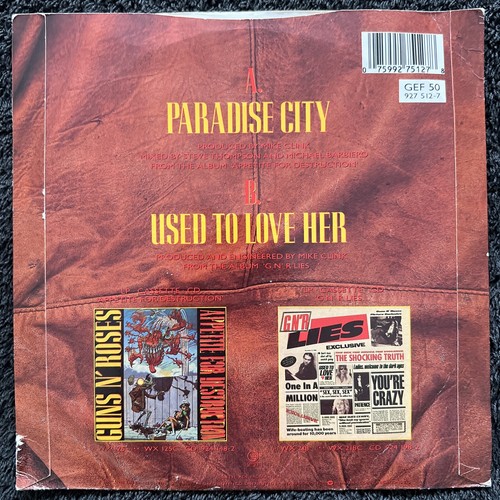 Guns N' Roses – Paradise City (LP VERSION 6:46) 7'' Vinyl 1988 TESTED VG+ VIDEO - Picture 7 of 7
