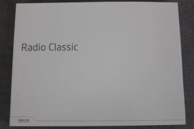 DACIA Radio Classic Bedienungsanleitung "April 2019" Betriebsanleitung - Bild 1 von 4
