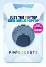 PopSockets PopTop Just The Top Plain Black Pop Top Compatible W/Swap Base