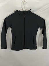 Snozu Womens Size M Gray Hooded Full-zip Long Sleeve Softshell Jacket