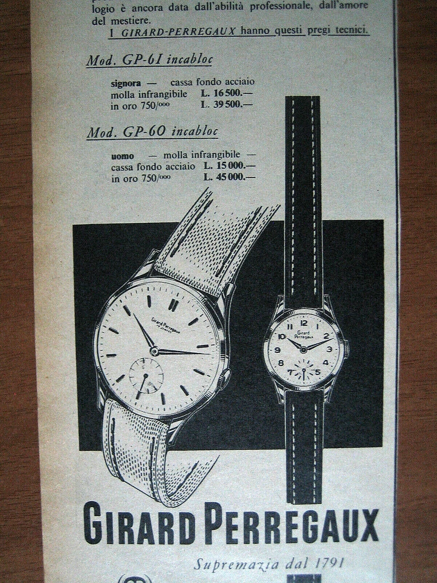 Girard perregaux shop anni 50