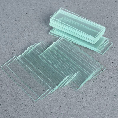 50 Stück leere Mikroskop Objektträger Glas für optisches Mikroskop Zubehör UK