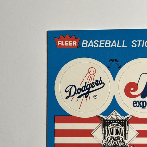 1989 Fleer Baseball Team Logo Sticker Card Mets Expos Dodgers Phillies - Picture 2 of 6