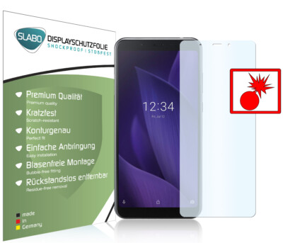 Slabo Panzerschutzfolie für Sharp Aquos V (2er Set) KLAR ''Shockproof''