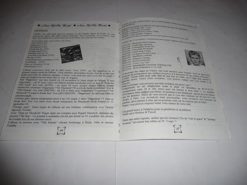 Queen French Fan Club Magazine "Noblesse Oblige"- No 8 (Nov 1994-Jan 1995) - Picture 9 of 17