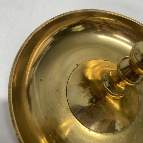 Vintage Brass Chamber Candle Holder Large Drip Tray Handle - Picture 3 of 10