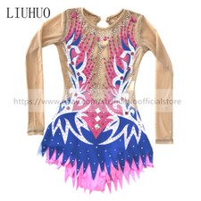 Women Girl Costume Rhythmic Gymnastics Leotards Competition Aerobics Multicolor