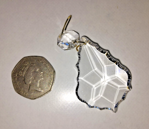 5 x Faceted Lead Crystal Pendalogue Chandelier Prism Suncatchers Pendant Drops - Picture 8 of 10